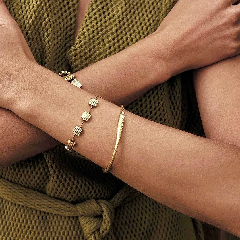 Aurora Cuff Bracelet: 18K Gold Plated