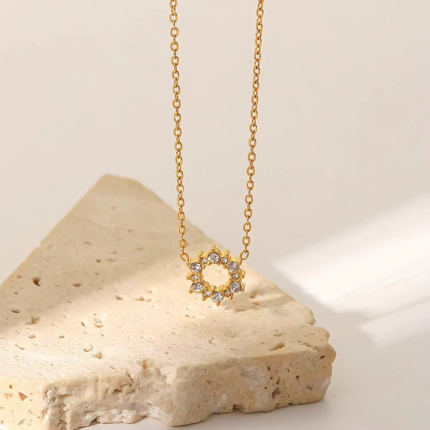Lunara Necklace: 18K Gold Plated