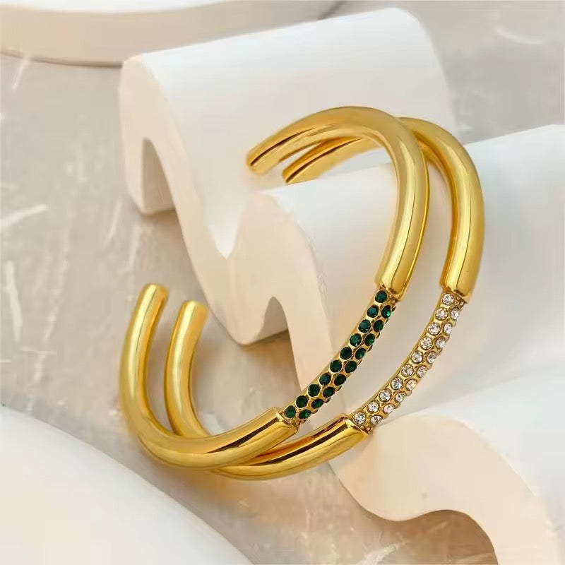 Zirconia Bracelet- 18K Gold Plated