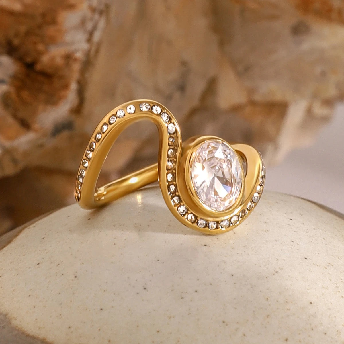 The Princess Ring: 18K Gold Plated