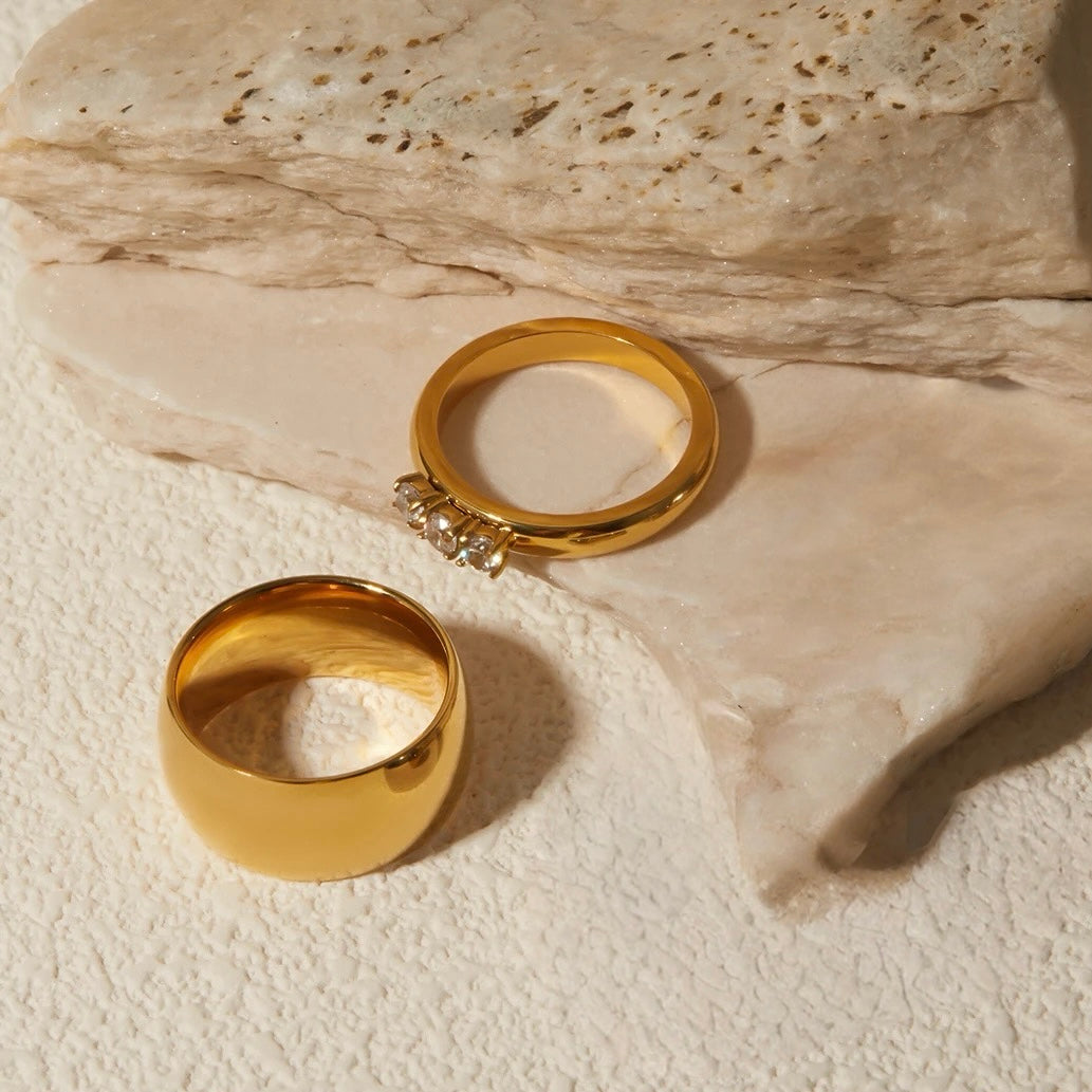 Chunky Set Ring: 18K Gold Plated