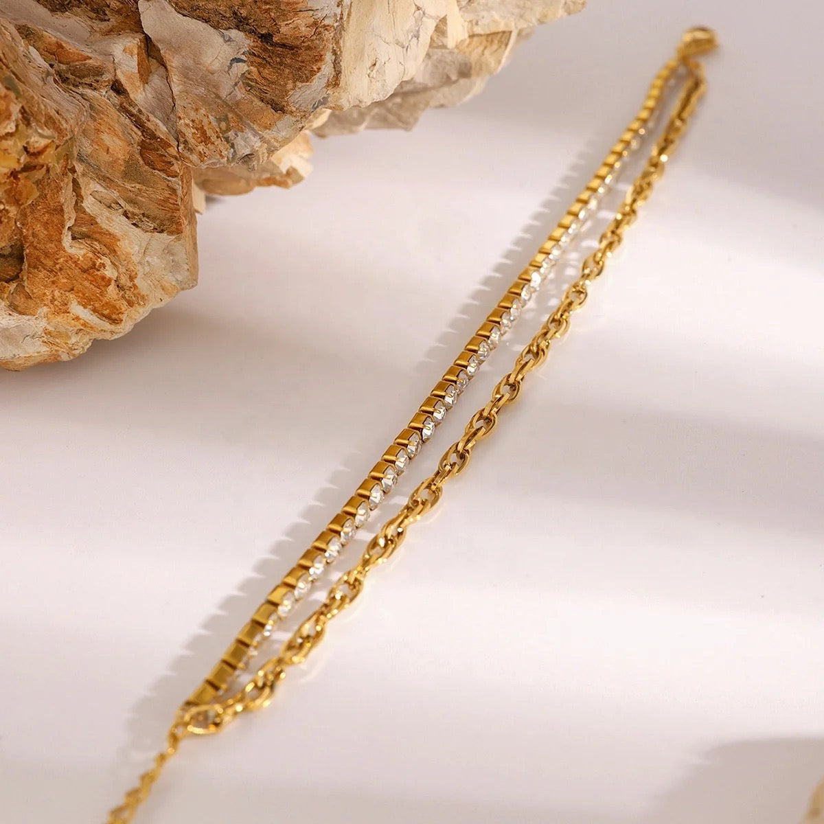 Twilight Chain Bracelet: 18K Gold Plated