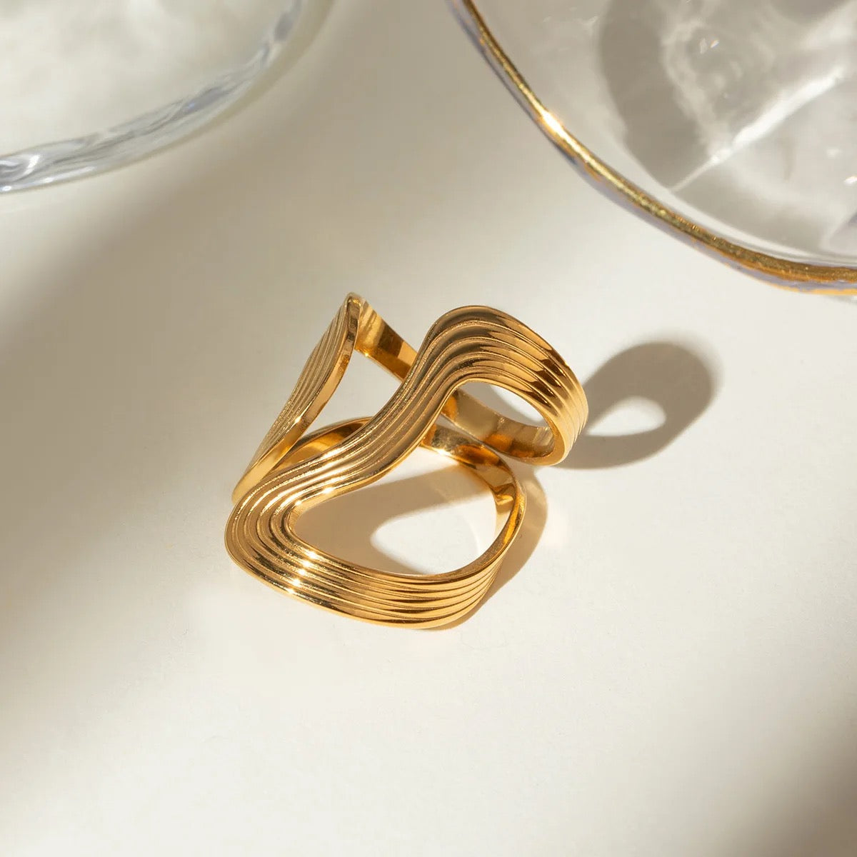 Dune Ring: 18K Gold Plated
