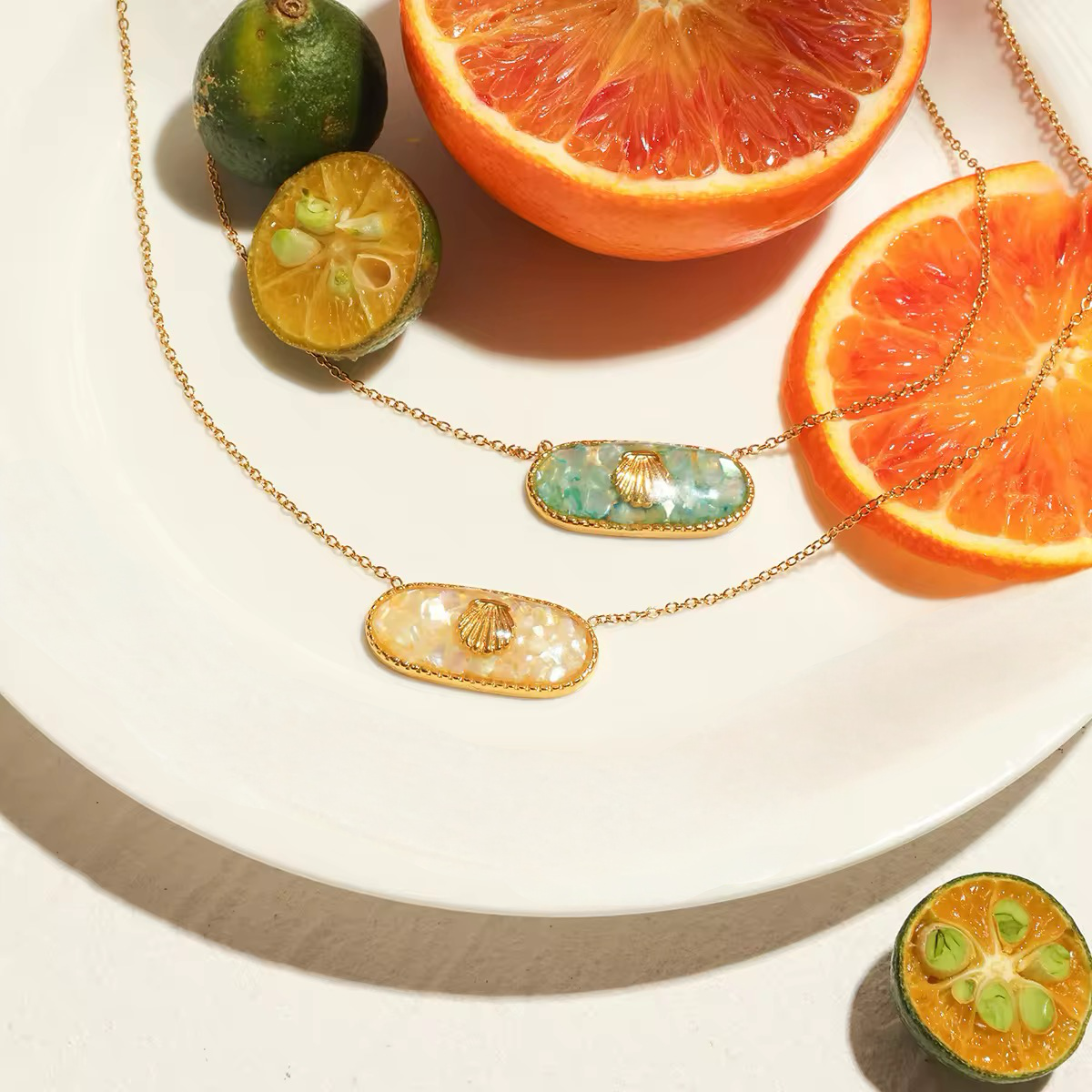 Sun and Sea Necklace: 18K Gold Plated