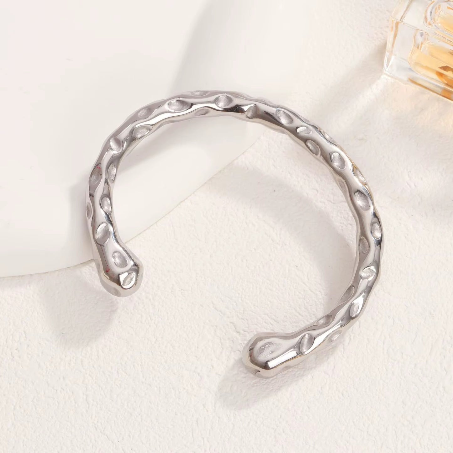 Hammered Bracelet: 18K Gold/Sliver Plated