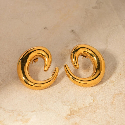 Summer Swirl Earrings: 18K Gold Plated