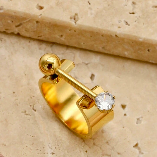 March Ring: 18K Gold Plated