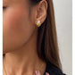 Sweet Heart Zirconia Stud Earrings: 18K Gold Plated