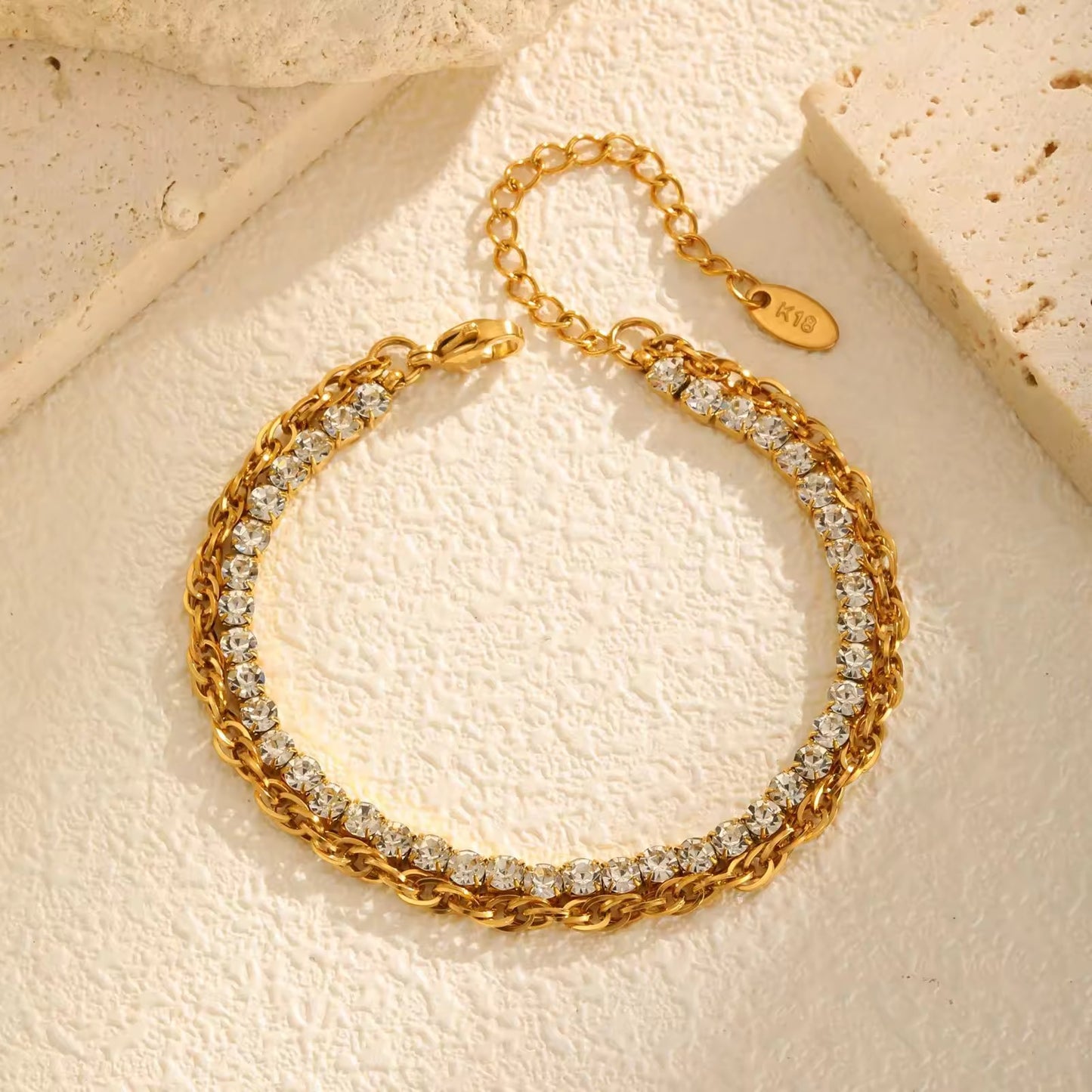 Twilight Chain Bracelet: 18K Gold Plated
