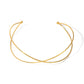 Cross Choker Necklace: 18K Gold Plated