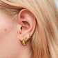 Set of 3 Classic Hoop Earrings: 18K Gold Plated