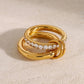 Dorada Loop Ring: 18K Gold Plated