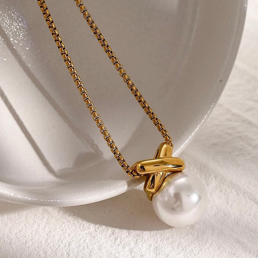 Pearl Seed Necklace: 18K Gold Plated