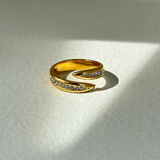 Stellar Band Adjustable Ring: 18K Gold Plated