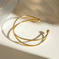 Twist Cuff Bracelet: 18K Gold Plated