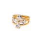 Four Leaf Clover Stackable Rings Set: 18K Gold Plated