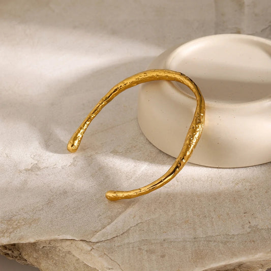 Aurora Cuff Bracelet: 18K Gold Plated