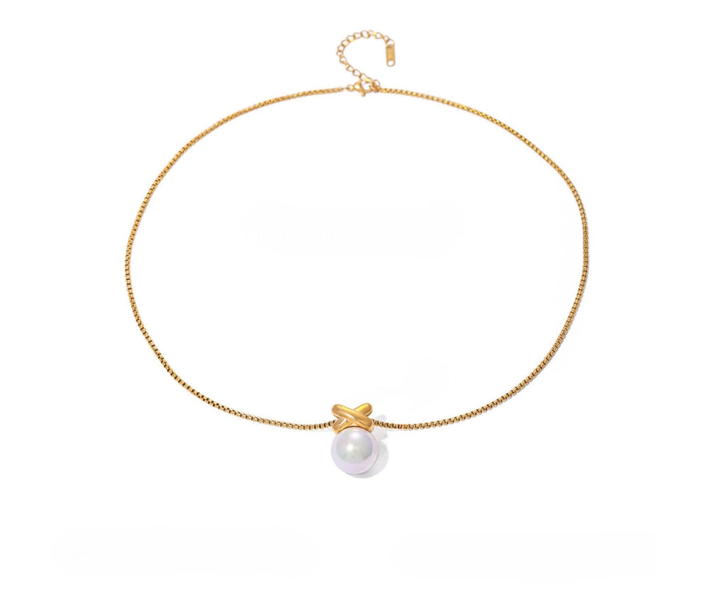 Pearl Seed Necklace: 18K Gold Plated