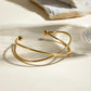 Twist Cuff Bracelet: 18K Gold Plated