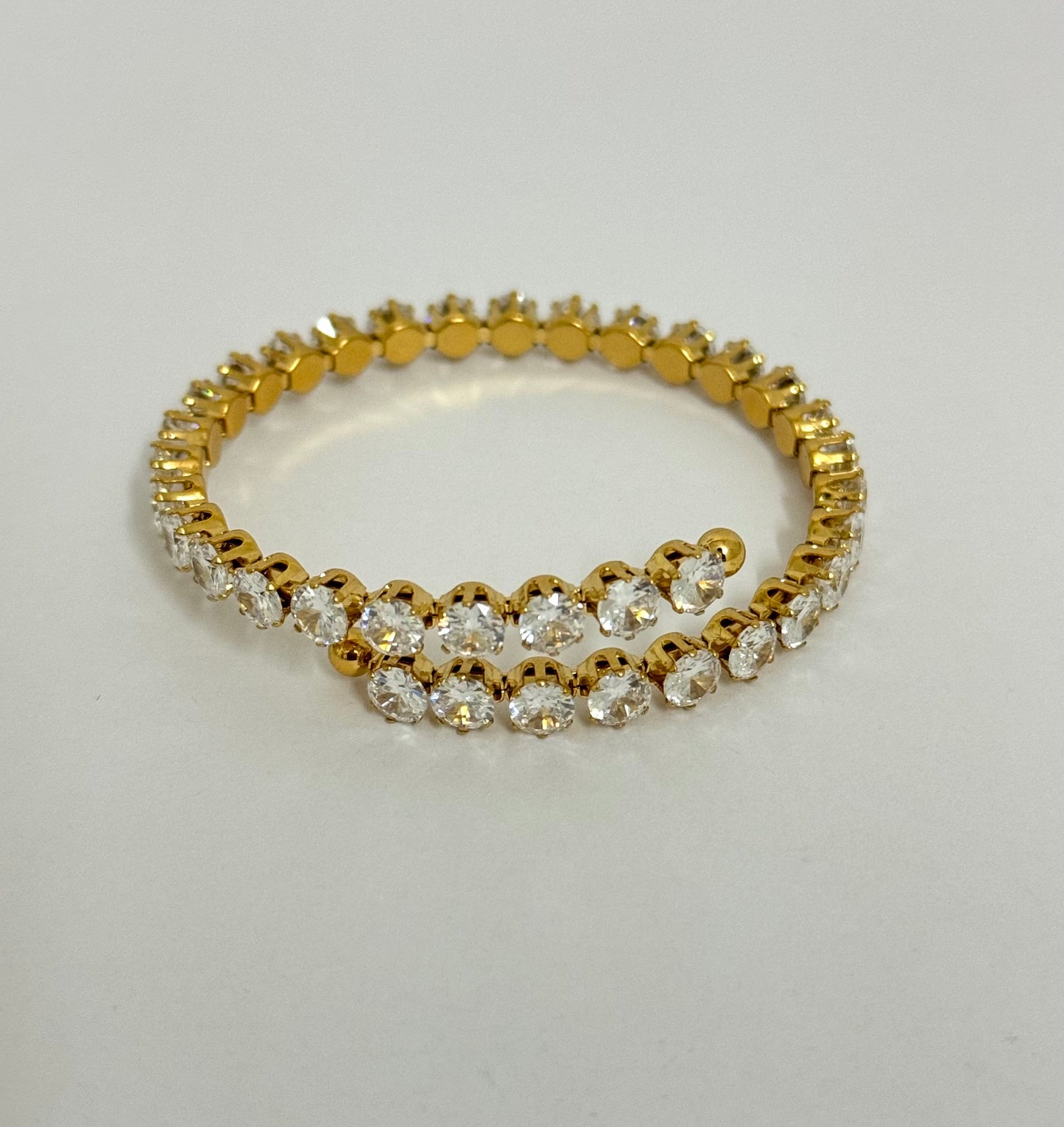 Shimmer Tennis Bracelet: 18K Gold Plated