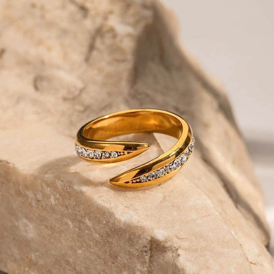 Stellar Band Adjustable Ring: 18K Gold Plated