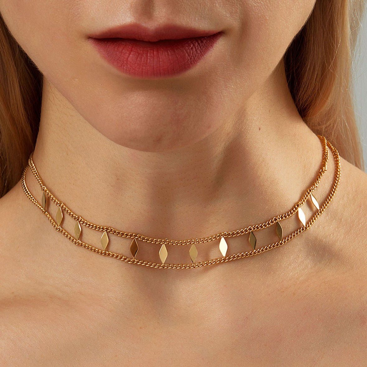 Bubble Choker Necklace: 18K Gold Plated