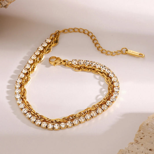 Twilight Chain Bracelet: 18K Gold Plated