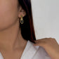 Brown Statement Earrings: 18K Gold Plated