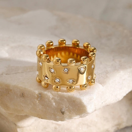 Celestial Ring: 18K Gold Plated