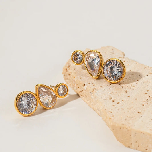Tassel Stud Earrings: 18K Gold Plated