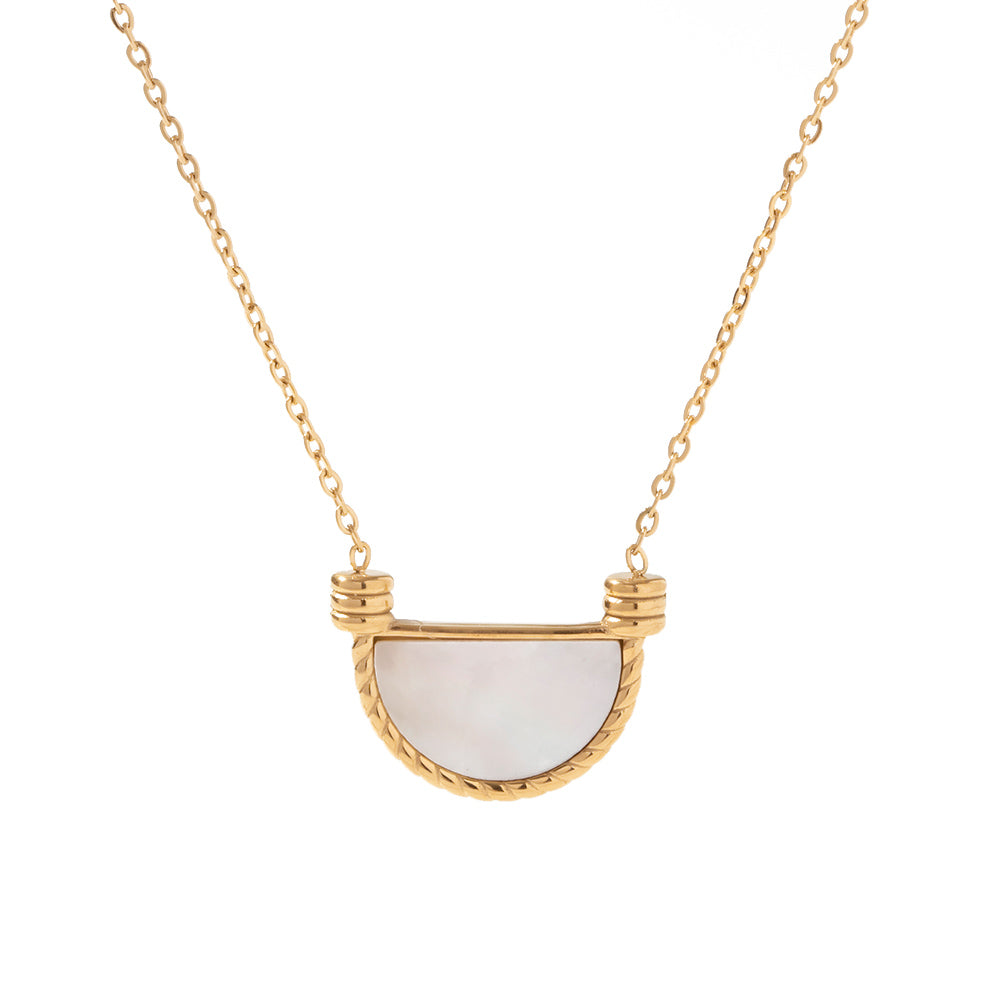 Natural Shell Necklace: 18K Gold Plated