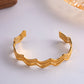 Water Wave Bracelet: 18K Gold Plated