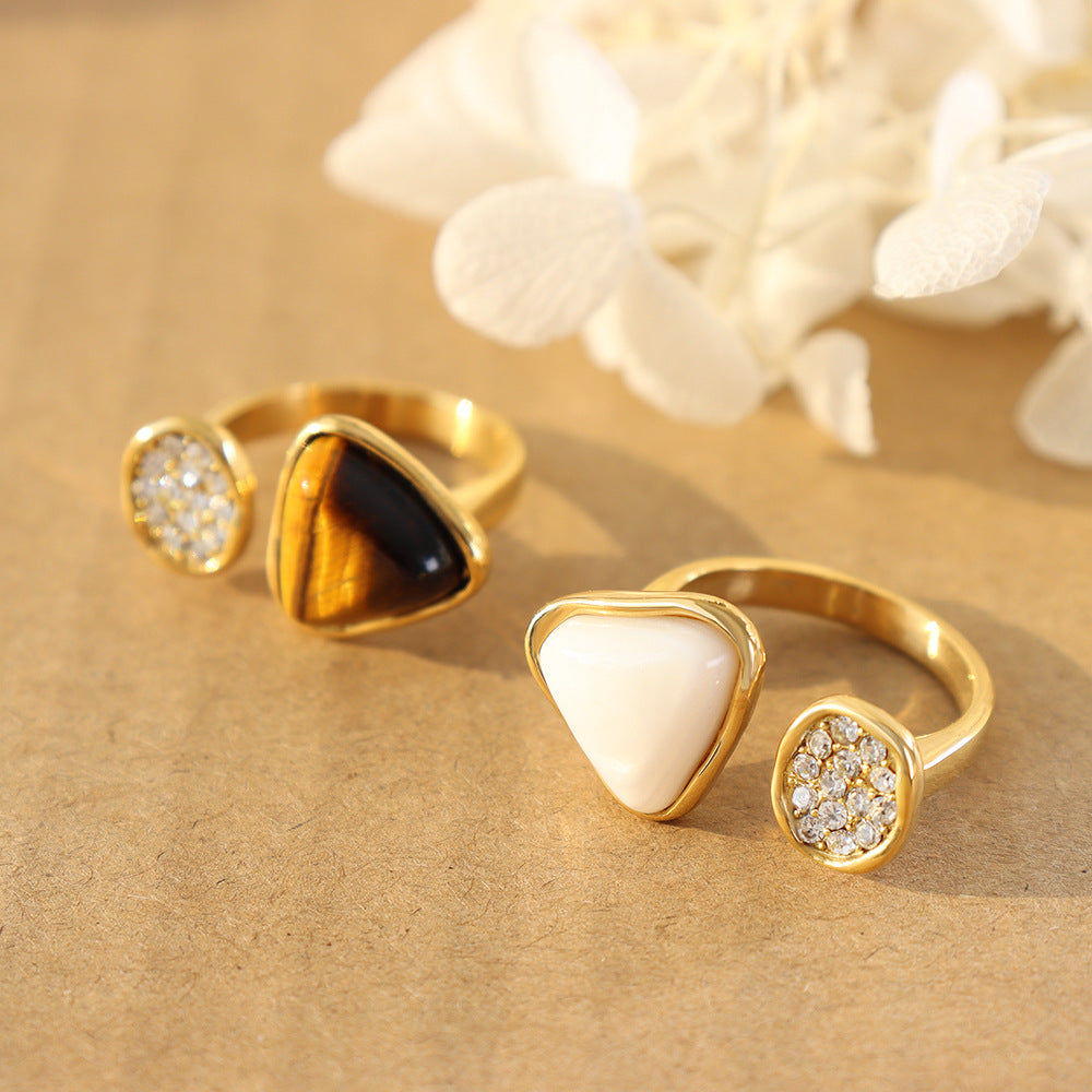 Showroom of Triangle ring for women in 22k gold mga - lrg1413 | Jewelxy -  211409