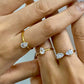 Four Leaf Clover Stackable Rings Set: 18K Gold Plated