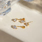 Pear Zirconia 2-in-1 Earrings: 18K Gold Plated