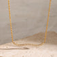 Wavy Zirconia Necklace: 18K Gold Plated