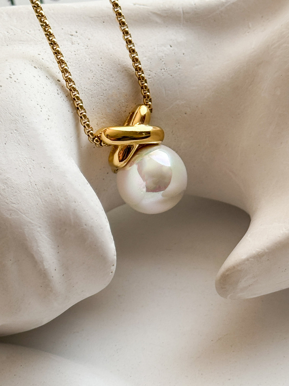 Pearl Seed Necklace: 18K Gold Plated