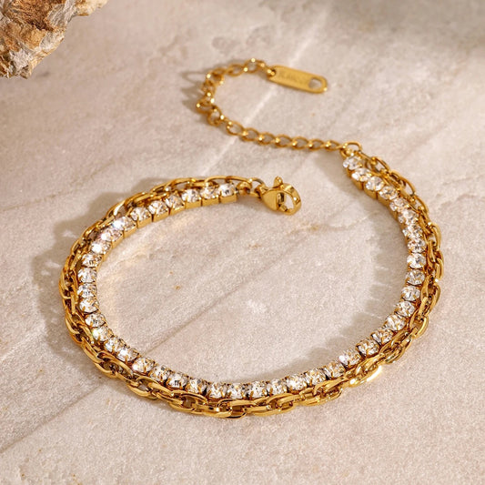 Twilight Chain Bracelet: 18K Gold Plated