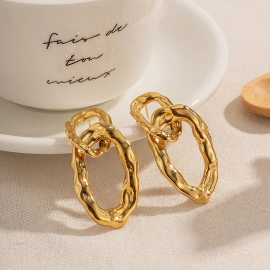 Eternal Loop Earrings: 18K Gold Plated