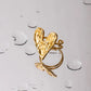 Big Heart Ring (Adjustable): 18K Gold Plated