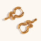 Zig-Zag Earrings: 18K Gold Plated