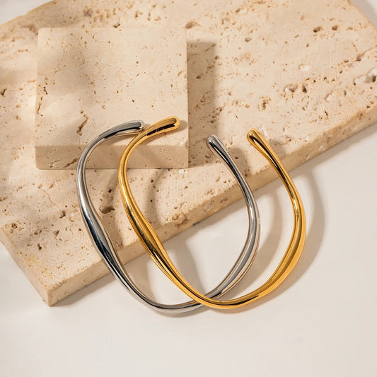 Tidal Wave Bracelet: 18K Gold/Sliver Plated