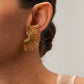 Sun Flower Earrings: 18K Gold Plated