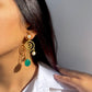 Swirl Drop Earrings: 18K Gold Plated