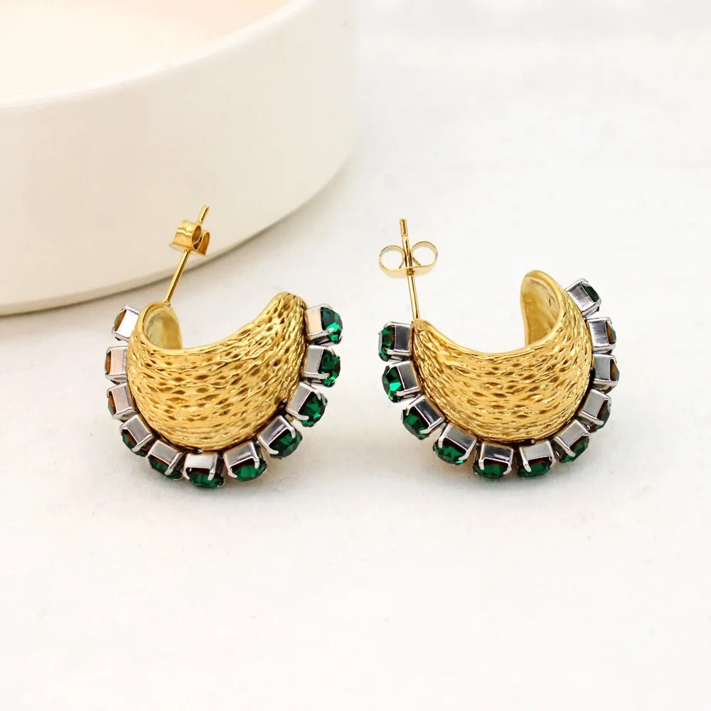 Saturn Earrings: 18K Gold Plated