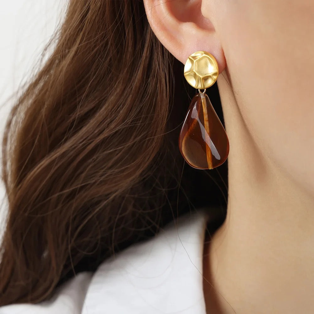 Bubble Drop Earrings: 18K Gold Plated