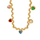 Jelly Hearts Necklace: 18K Gold Plated