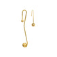 Golden Ball Mismatched Earrings: 18K Gold Plated