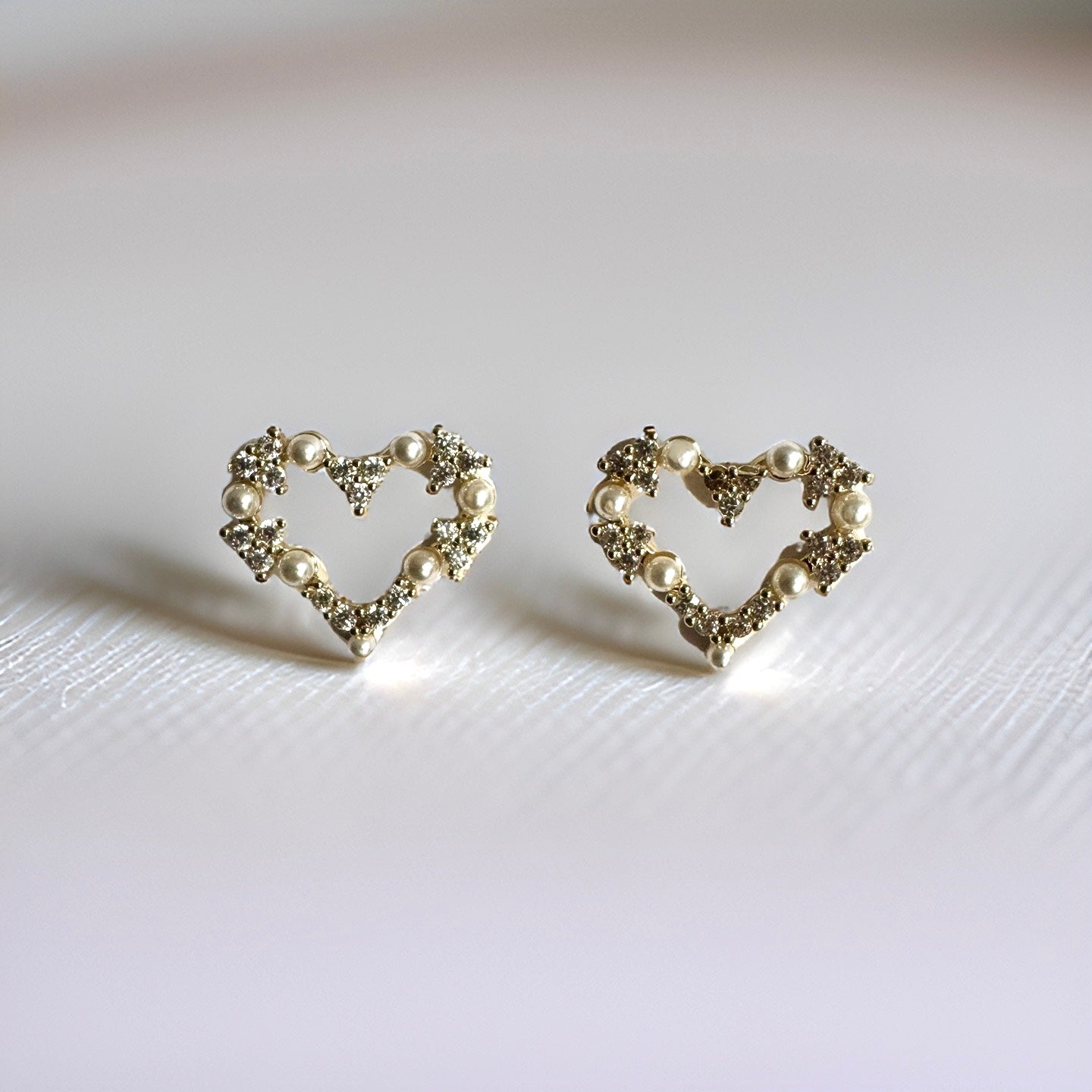 Sweetheart Earrings: 18K Gold Plated