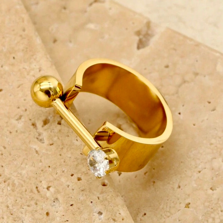 March Ring: 18K Gold Plated